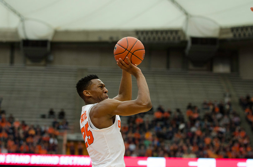 Battle drilled three 3-pointers. 