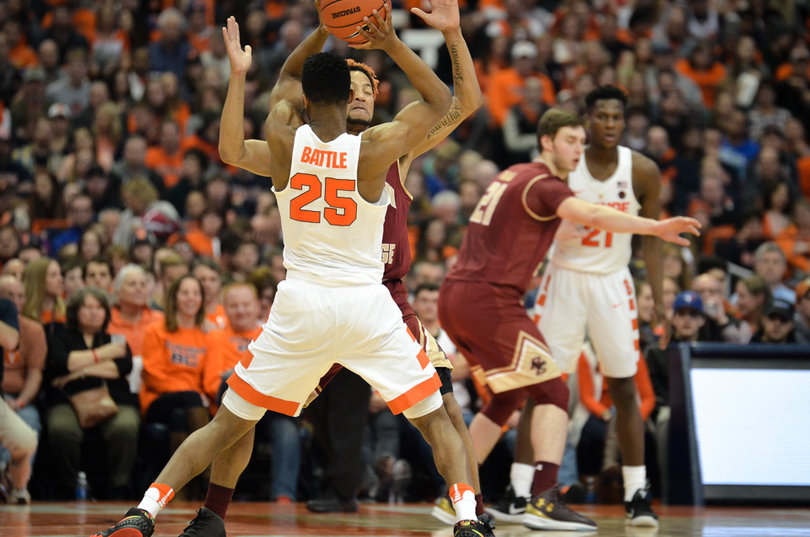 Battle played 33 minutes against the Eagles on Saturday. Battle had played all 40 minutes in the three previous games.