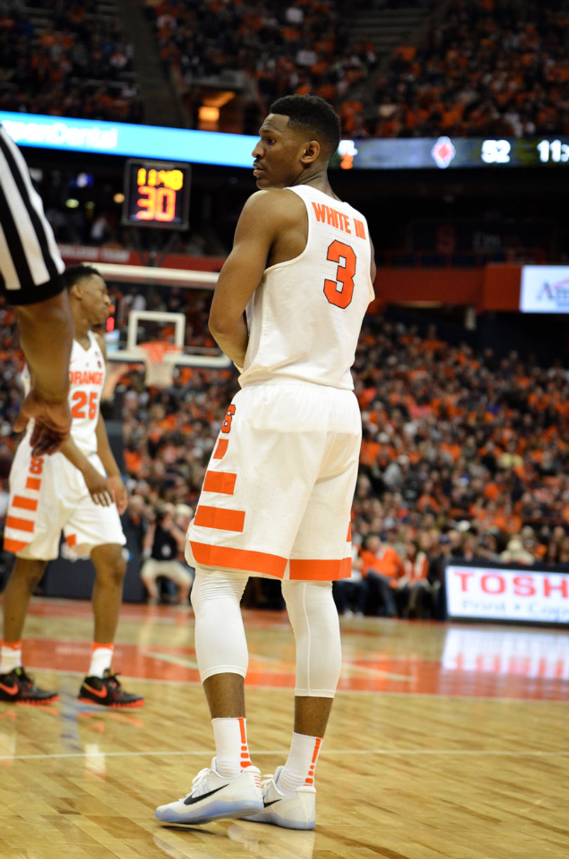 Andrew White added three steals, two rebounds and one assist to the cause. 