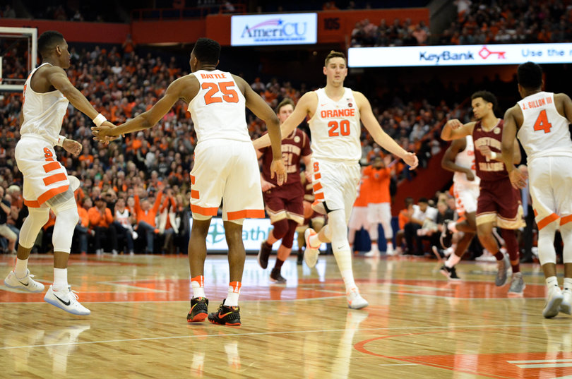 Syracuse had four players score in double figures, led by Tyus Battle's 21.
