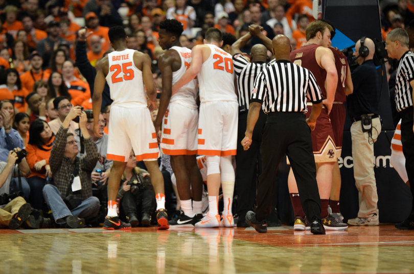 Syracuse totaled just 29 rebounds to Boston College's 35, but the Eagles turned the ball over so much that it didn't end up mattering. 