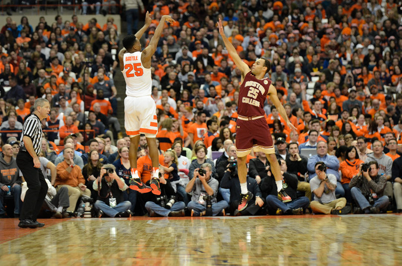 Syracuse guard Tyus Battle scored an efficient .636 points per minute as he went for a game-high 21 points on 7-for-13 shooting (3-for-6 from 3) in 33 minutes.
