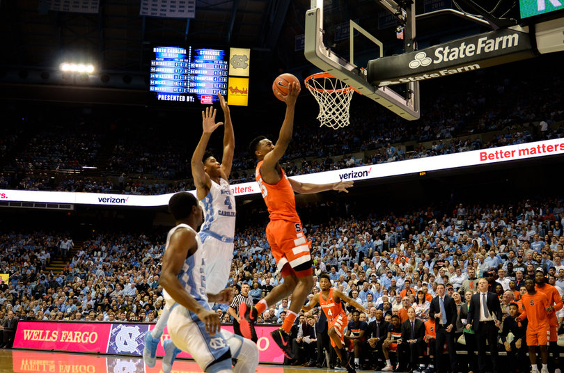 Battle had a number of nifty moves to the basket that seemed to spurt Syracuse, if only momentarily. 