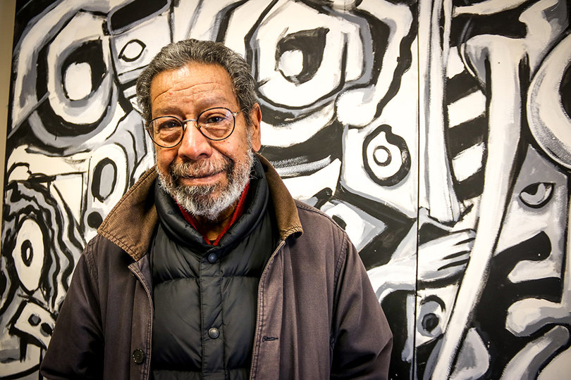 Juan Cruz painted a mural for La Casita Cultural Center, nodding to his Puerto Rican roots.