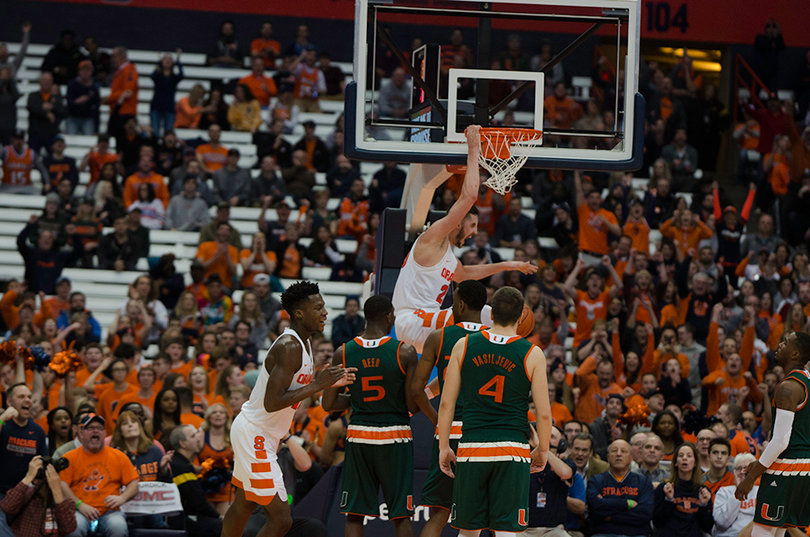 Tyler Lydon goes up for a jam. 