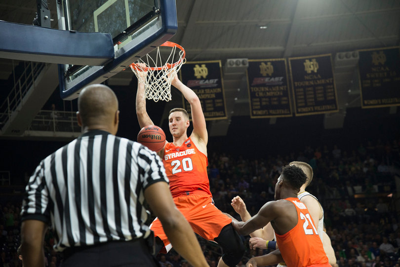 Lydon's averages in ACC play have been better than his overall numbers. In conference play he's averaging 16.9 points and 7.7 rebounds. 