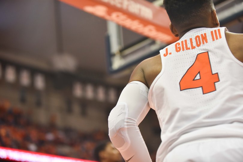 John Gillon shot 2-for-3, including a big 3-pointer, in Syracuse's 52-point second half.