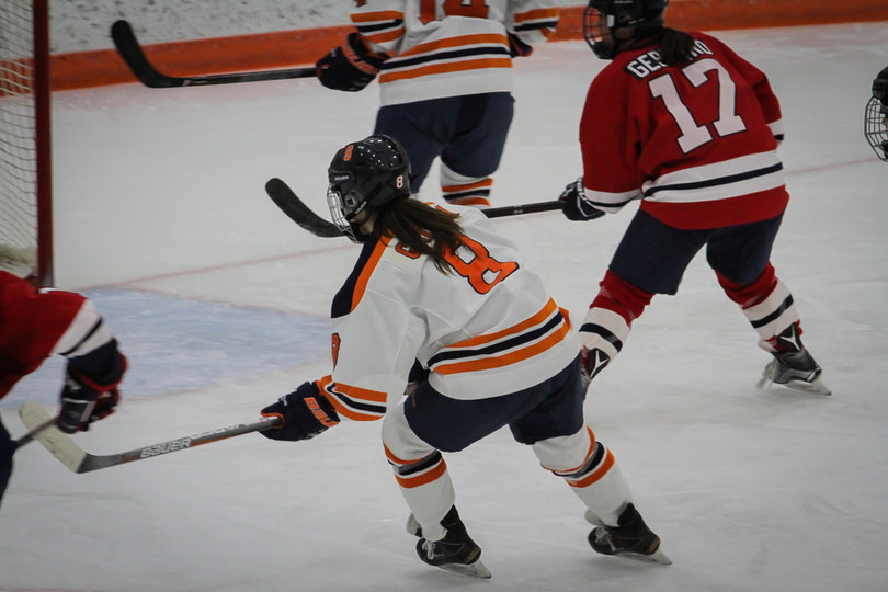 Jessica Sibley and Alysha Burriss assisted on Quinn's power play goal, which came in the third period. 