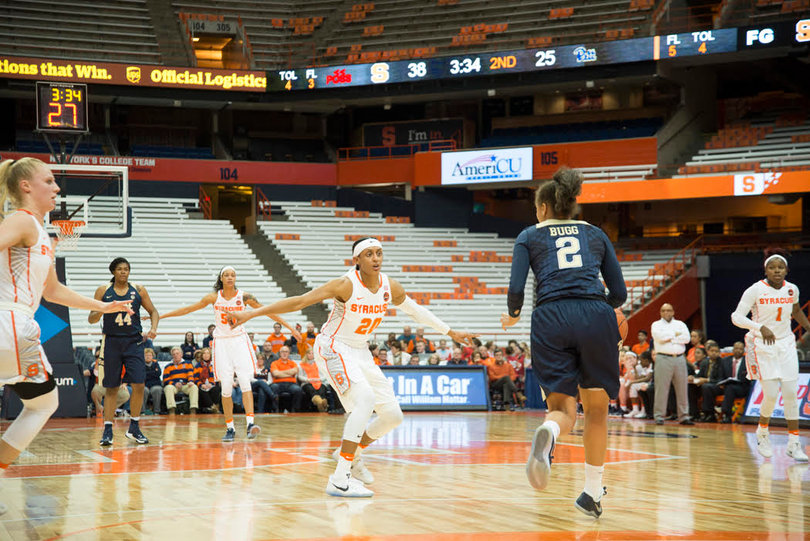 SU forced 22 Pitt turnovers and committed only eight of its own. 
