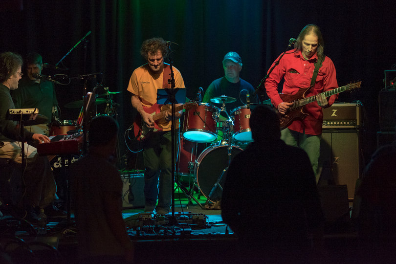Pearly Baker’s Best performs with two guitarists, two drummers, a bassist and a keyboardist.