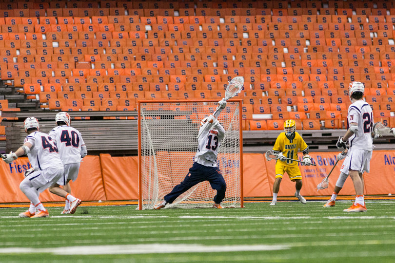 Evan Molloy earned the win, allowing four goals and saving seven shots, some from point-blank. 