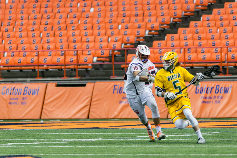 SU's defense dominated quarters one, two and three, limiting the Saints to only three goals in those 45 minutes. 