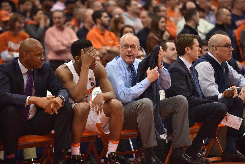 Head coach Jim Boeheim ripped his jacket off and pinned it in the SU bench before putting it back on. His frustration was echoed by several players.