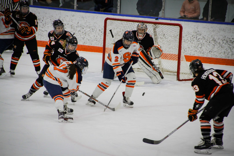 In the third and final period, SU got off eight shots to reach 34. 