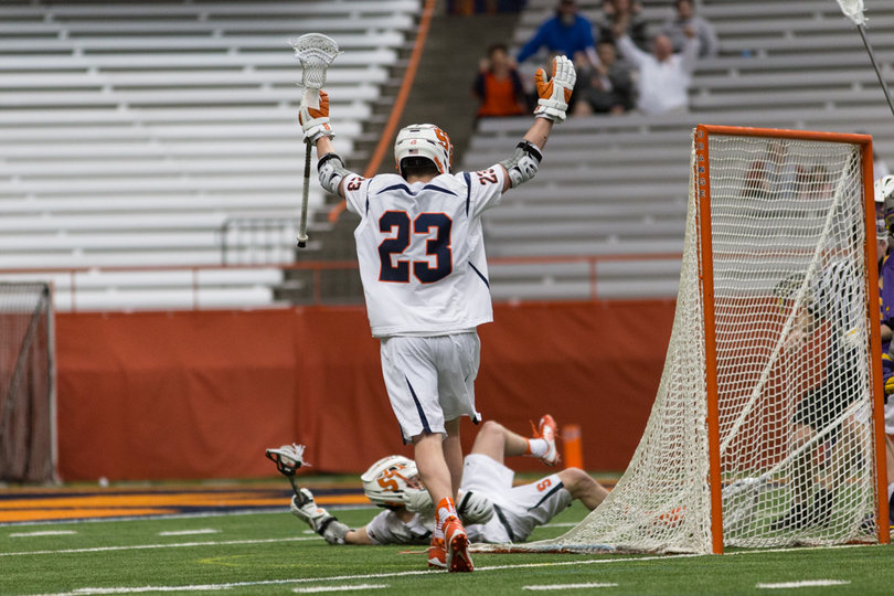 Nick Mariano celebrates. He scored the winning goal.