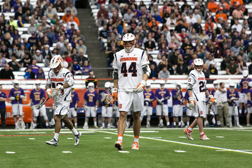 Lane walks off the field.