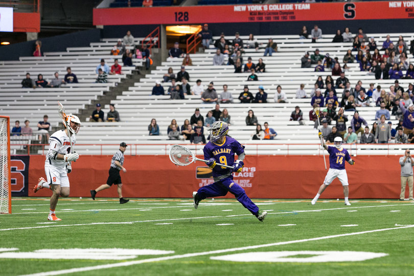 Colarusso runs out with the ball.
