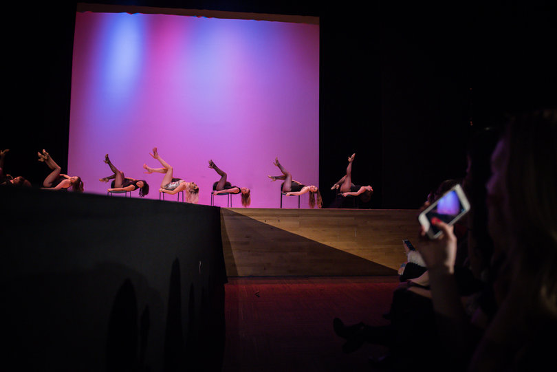 Courtney McGuire's backup dancers added entertainment value to the her performance.