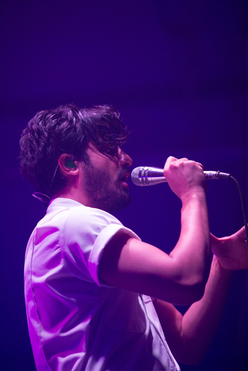 The lineup for Young the Giant consists of five people: Sameer Gadhia is the lead vocalist, Jacob Tilley and Eric Cannata play guitar, Payam Doostzadeh plays bass guitar and Francois Comtois drums.