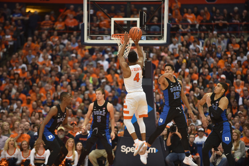 This shot, not the game-winner, looks nearly identical to the one that brought the fans rushing onto the court at the buzzer. 