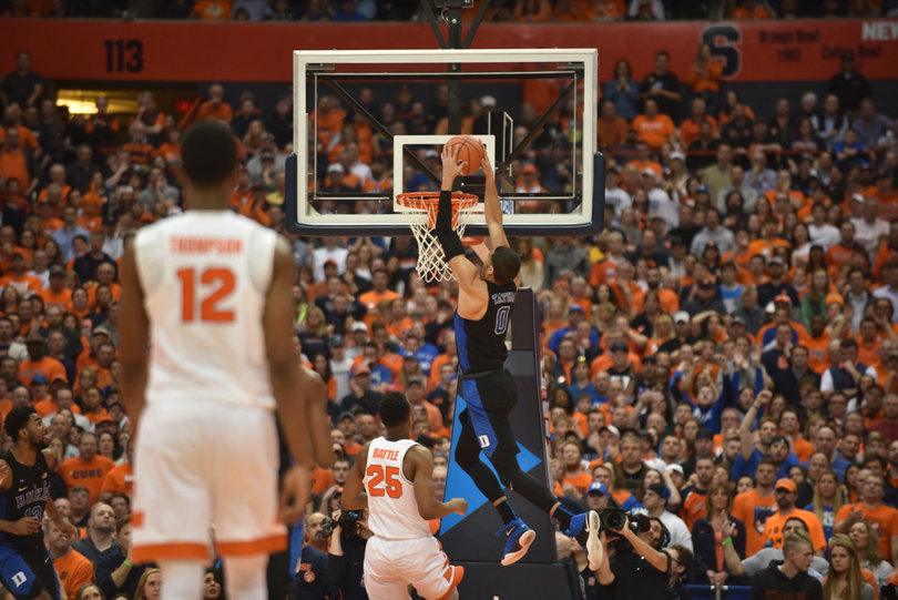 The Blue Devils scored 26 paint points and 17 second-chance points. 
