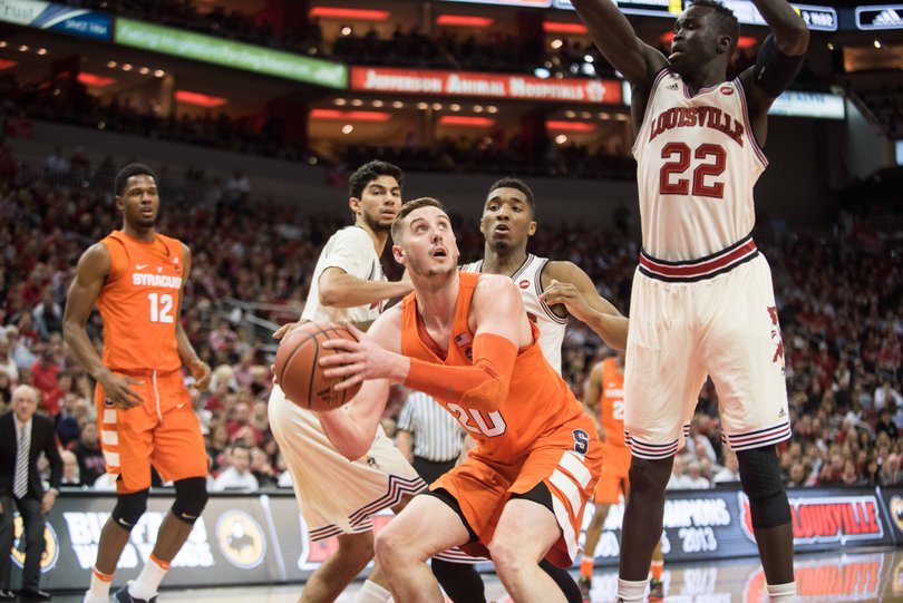 Lydon pump fakes. Syracuse scored 22 points in the paint. 