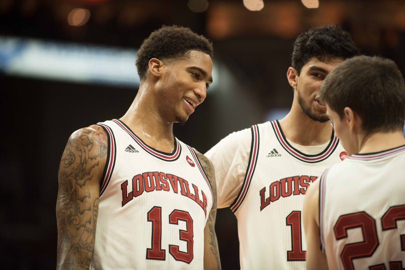 Louisville's Ray Spalding (13) dropped 18 points and grabbed 11 boards. 