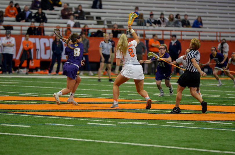 Morgan Widner lines up for the draw. 