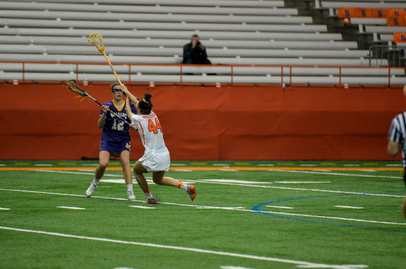 Mary Rahal plays tight defense. 