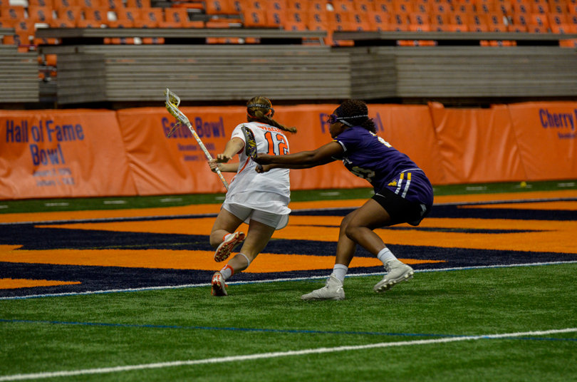 Levy beats her defender. She now has 12 goals on the year. 