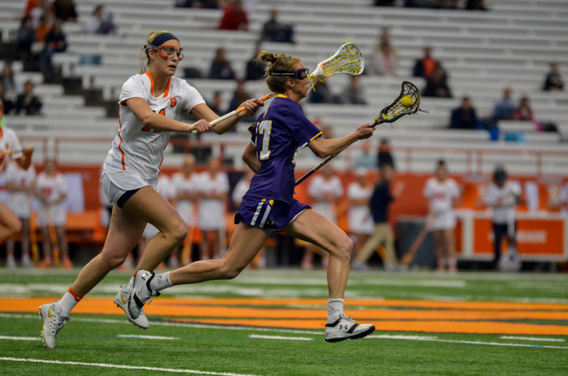Devon Parker chases down an Albany player.