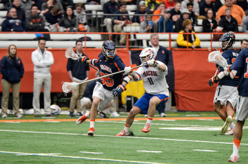 Kraus of Virginia posted six points (four goals) against the Orange's defense.