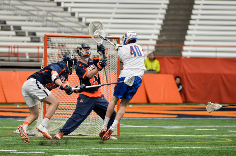 Salcido danced in front of the net to help Syracuse claw its way back into the game.