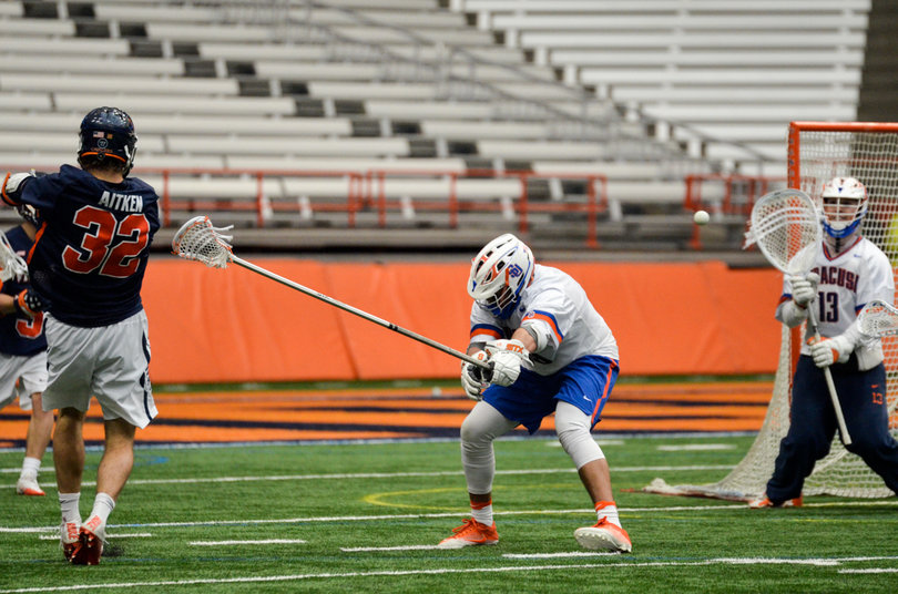 Tyson Bomberry scooped up three groundballs on Sunday. 