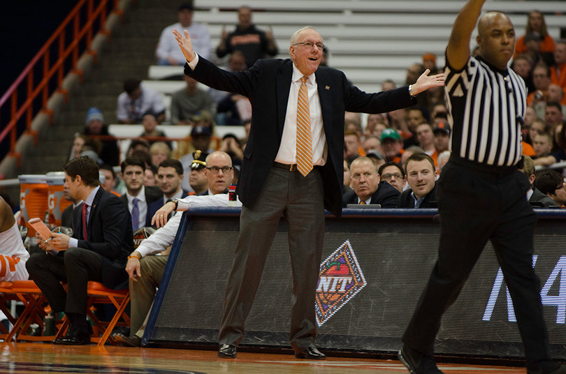 The subtitle of Boeheim's biography, presented without comment: "Fifty Years of Blind Referees, Screaming Fans, Beasts of the East, and Syracuse Basketball."