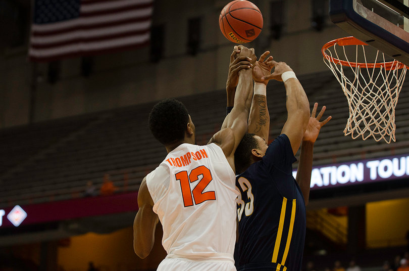Thompson struggled with fouls again, tagged with three while he didn't record a block.