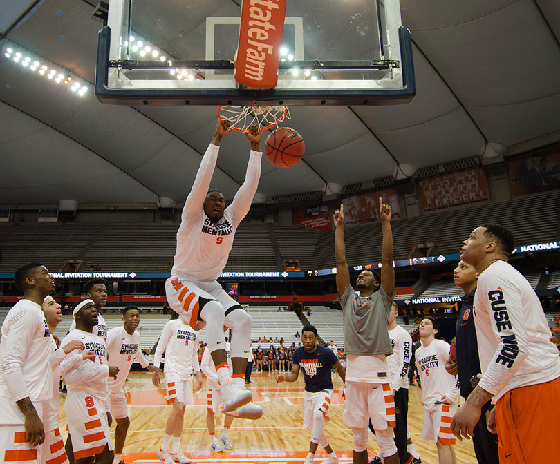 Syracuse showed no rust from an extra day layoff and put up 90 points on UNCG.