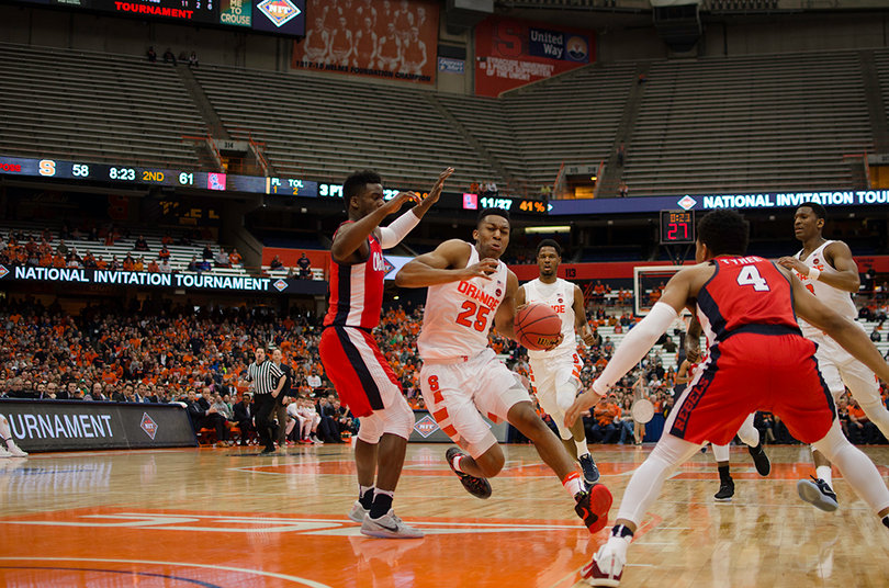 Freshman guard Tyus Battle drives toward the basket. He hit several critical shots throughout the second half.