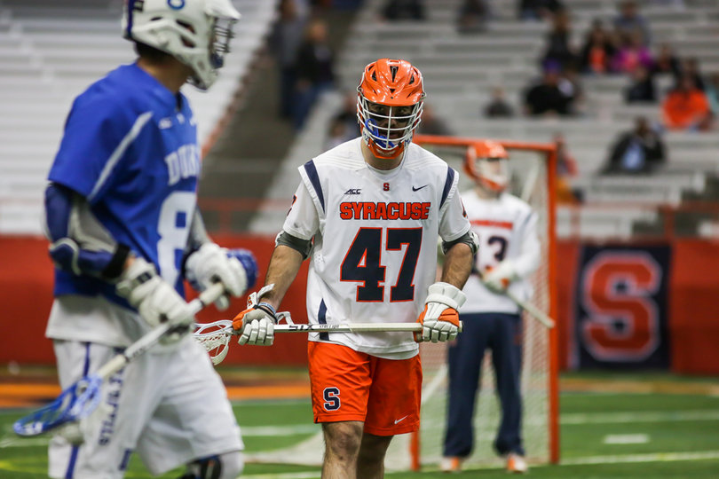 Gillis gets ready for a Duke restart. 