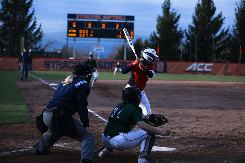 It was nearly dark before SU came away with the doubleheader sweep. 