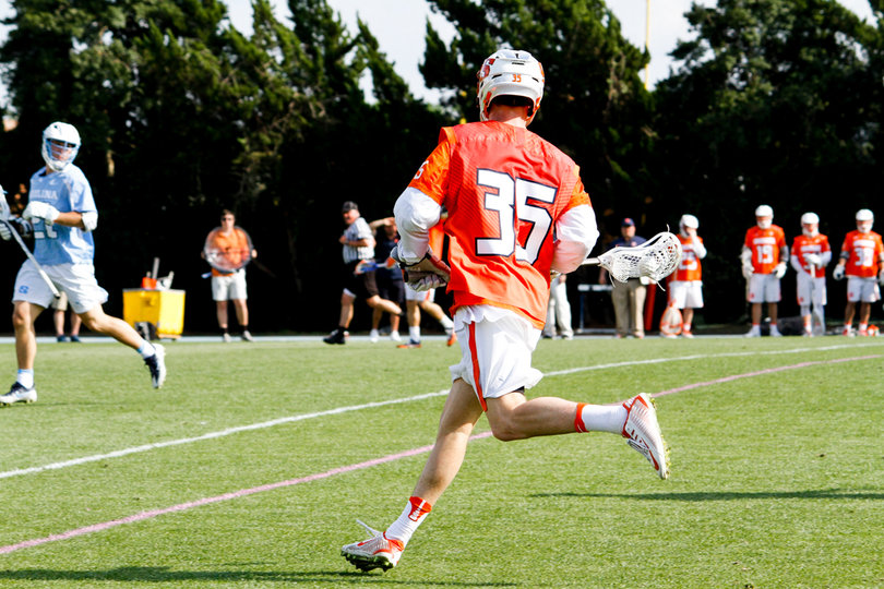 Paolo Ciferri runs with the ball down the field. He finished with two goals. 