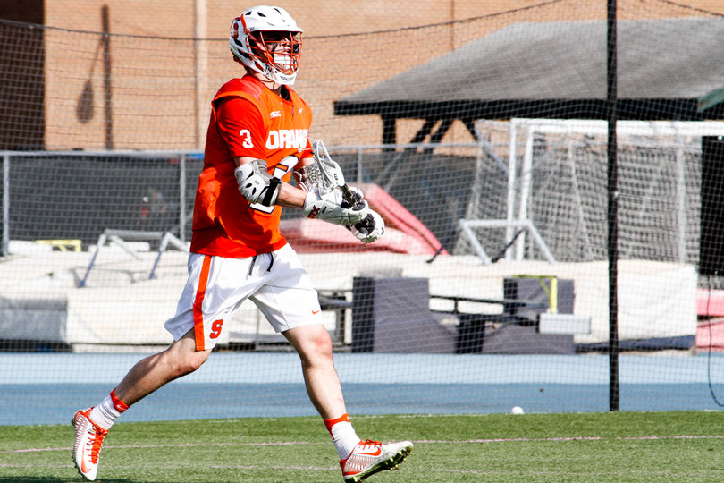 Nate Solomon waits for a play to develop. 