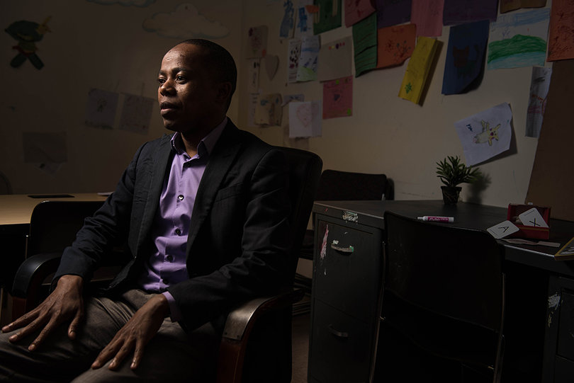Haji Adan, executive director of Refugee and Immigrant Self-Empowerment was 8 years old when his family fled Somalia and resettled in a refugee camp in Kenya. He is one of six former refugees employed at RISE.