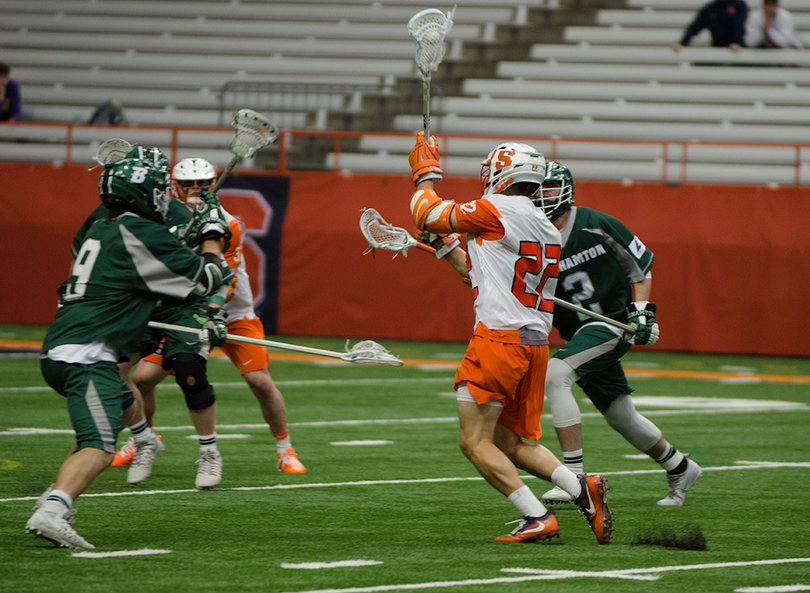 SU attack Evans erupted for a hat trick on Saturday afternoon. 