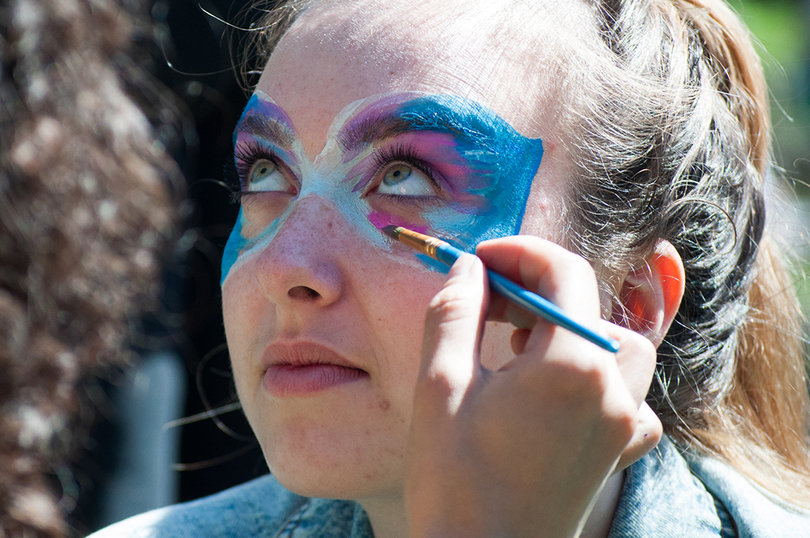 Face-painting gave Earthfest-goers of all ages the opportunity to celebrate the colors of nature.