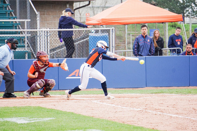 Kelsey Johnson subbed in at left field and went 0-for-1 at the plate.