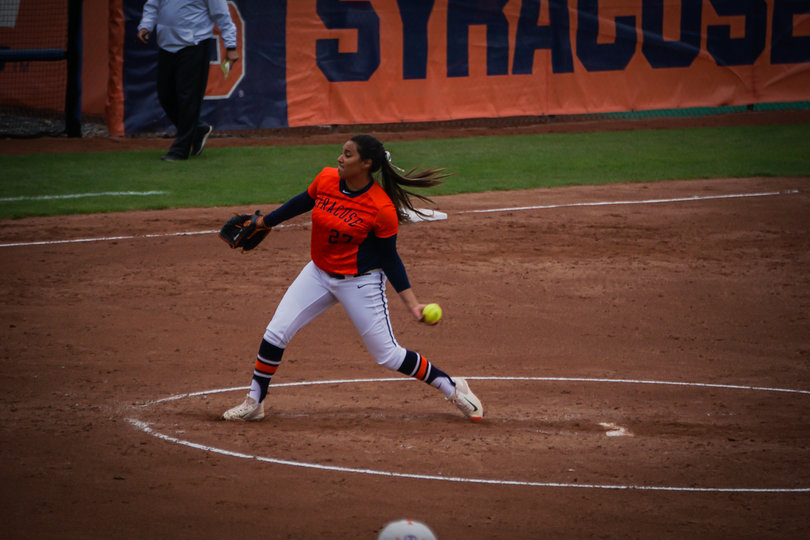Freshman Alexa Romero gets ready to deliver the ball.