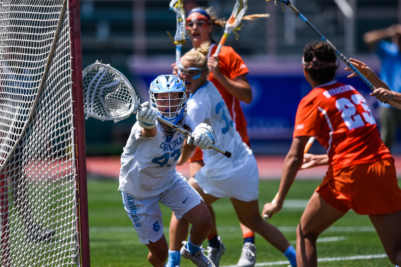 North Carolina goalie Caylee Waters made seven saves on 18 shots on Sunday afternoon. 