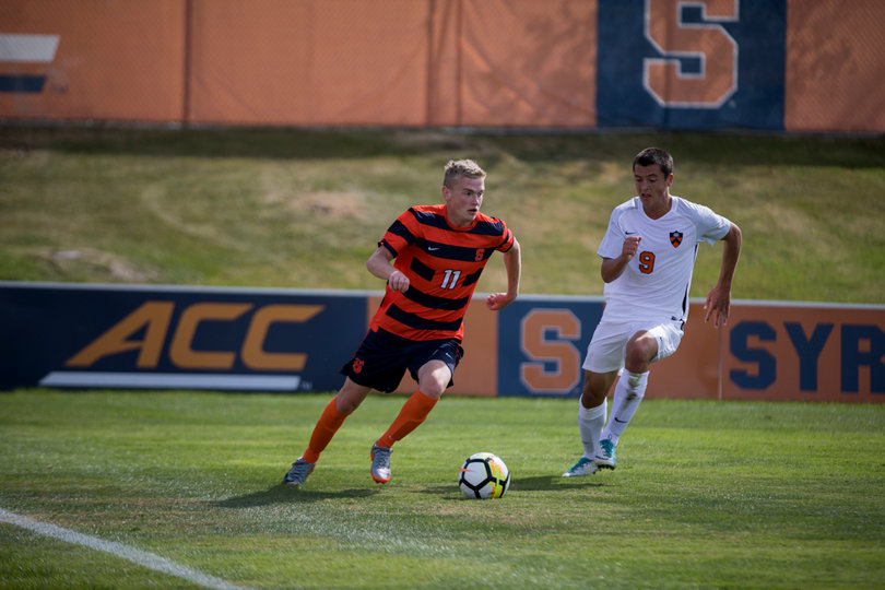 The Orange held a 13-12 advantage in shots and recorded seven corner kicks to four for Princeton.