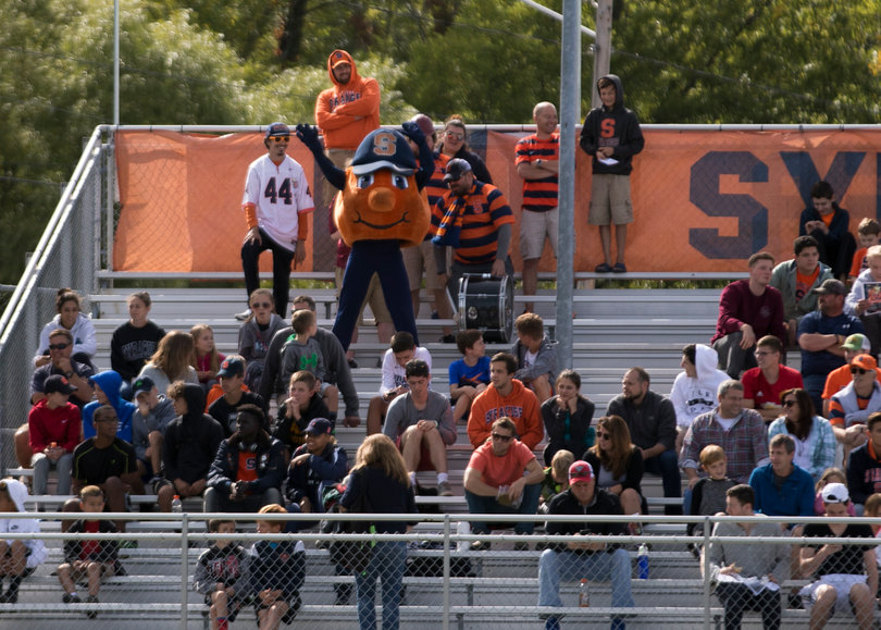 Despite brisk temperatures for an afternoon in early September, fans piled into SU Soccer Stadium to watch the Orange in its home opener. 